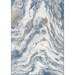 Intrepid 5'3" X 7'7" Rushing Water Rug - Blue Cream Area Rug