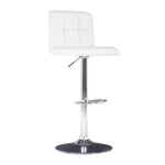 Brandt Bar Height Stool - White, Chrome