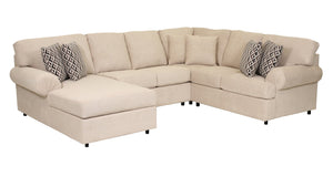 Jupiter 4-Piece Sectional with Left-Facing Chaise - Flax