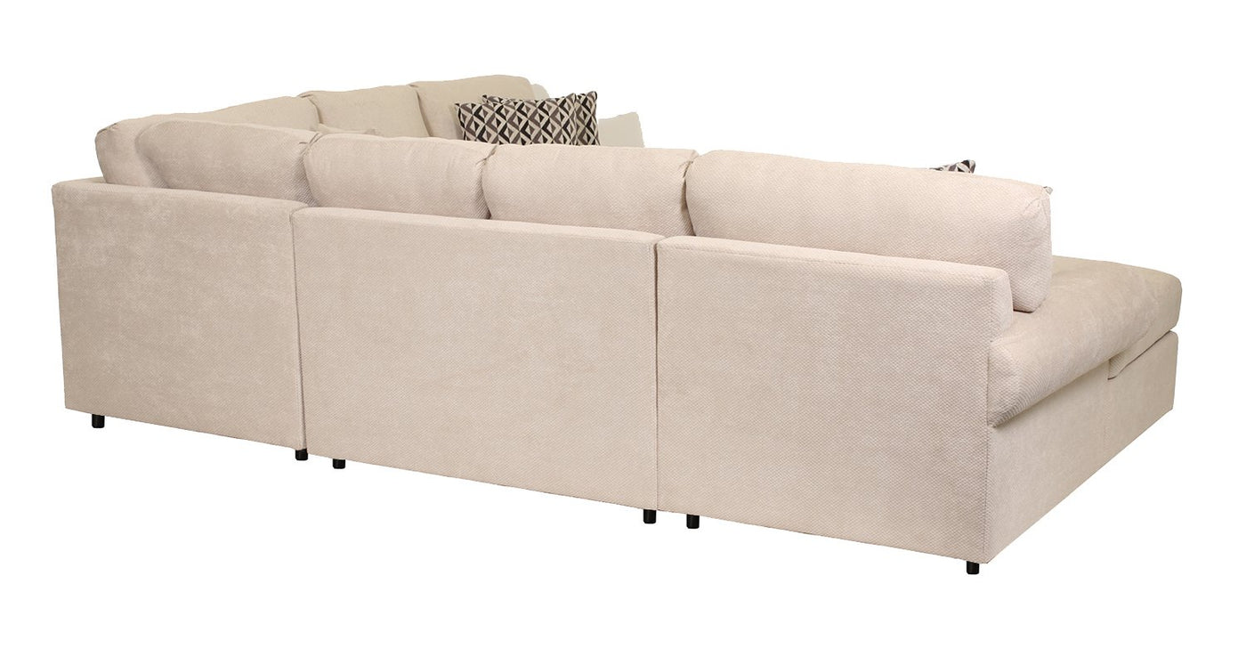 Jupiter 4-Piece Sectional with Left-Facing Chaise - Flax
