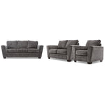 Daisy Sofa, Loveseat and Chair Set - Charcoal