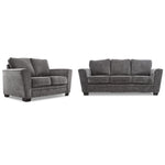Daisy Sofa and Loveseat Set - Charcoal