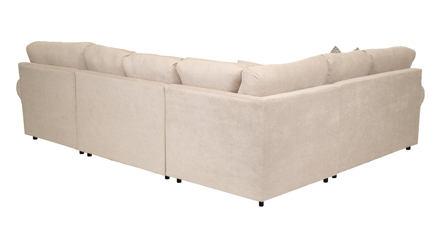 Jupiter 4-Piece Sectional with Right-Facing Chaise - Flax