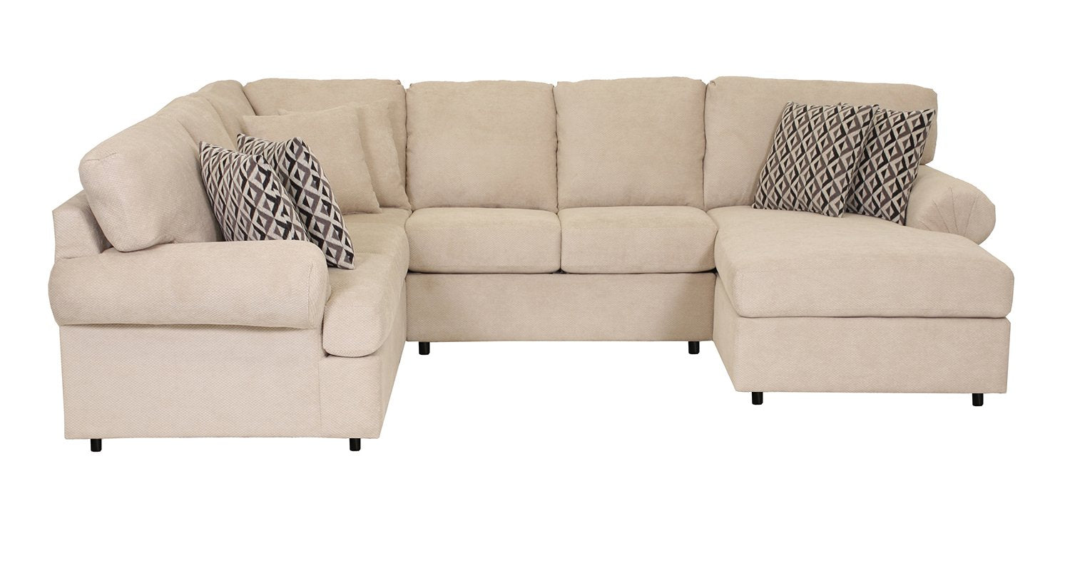 Jupiter 4-Piece Sectional with Right-Facing Chaise - Flax
