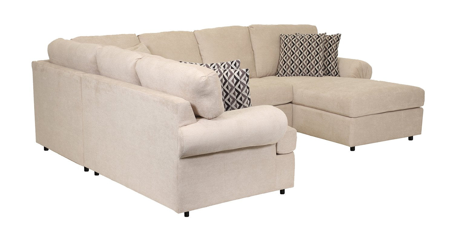 Jupiter 4-Piece Sectional with Right-Facing Chaise - Flax