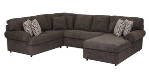 Jupiter 4-Piece Sectional with Right-Facing Chaise - Carbon