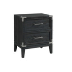 Laguna Night Table - Weathered Oak, Black