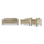 Anthena Sofa, Loveseat and Chair Set - Taupe