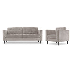 Anthena Sofa and Chair Set - Light Grey