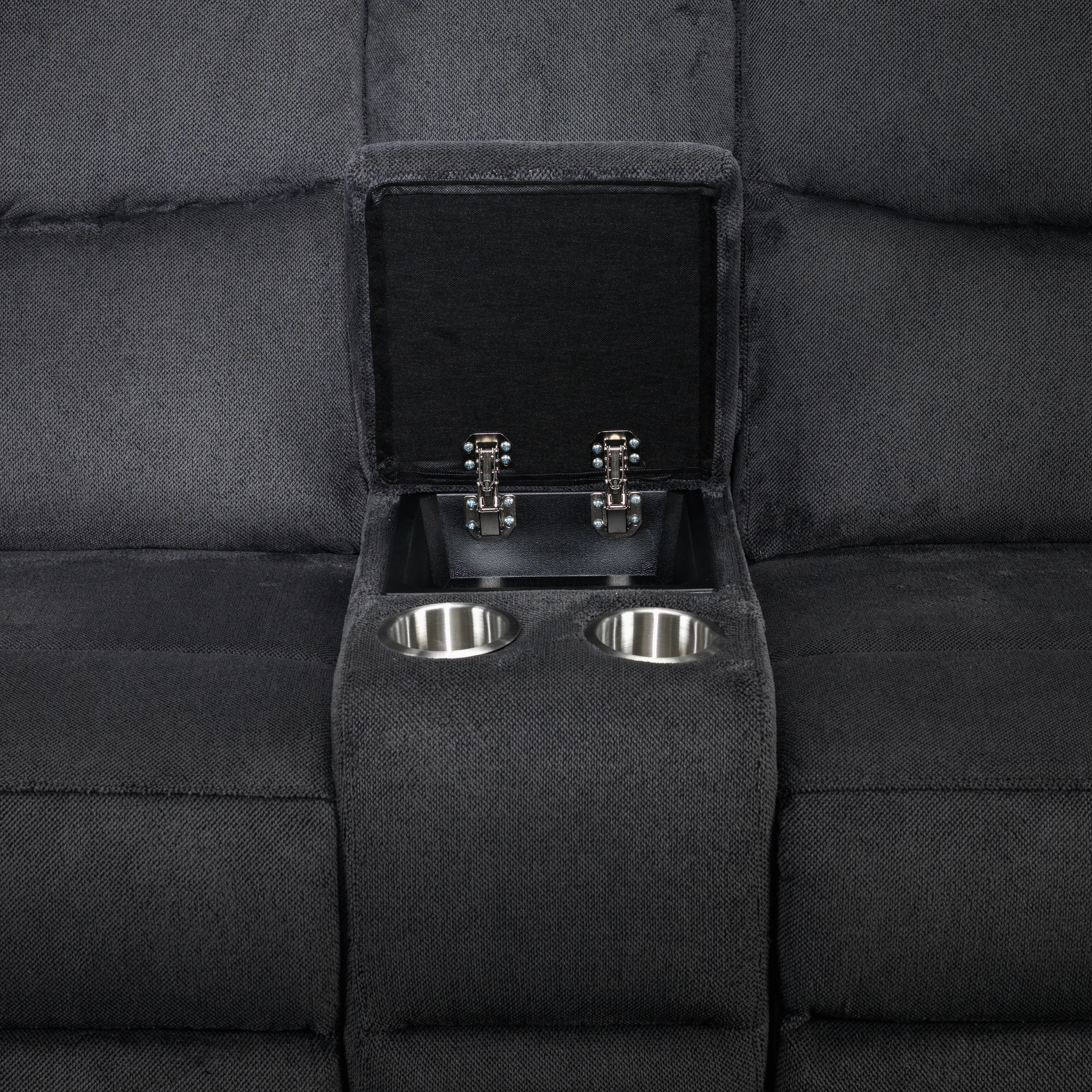 Fletcher Reclining Loveseat - Dark Grey