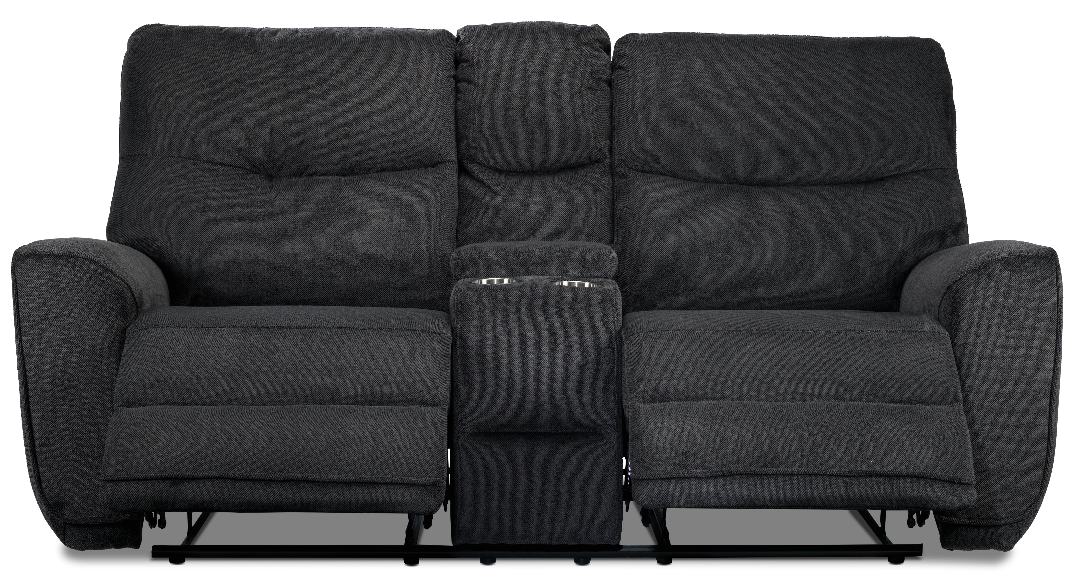 Fletcher Reclining Loveseat - Dark Grey