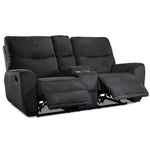 Fletcher Reclining Loveseat - Dark Grey