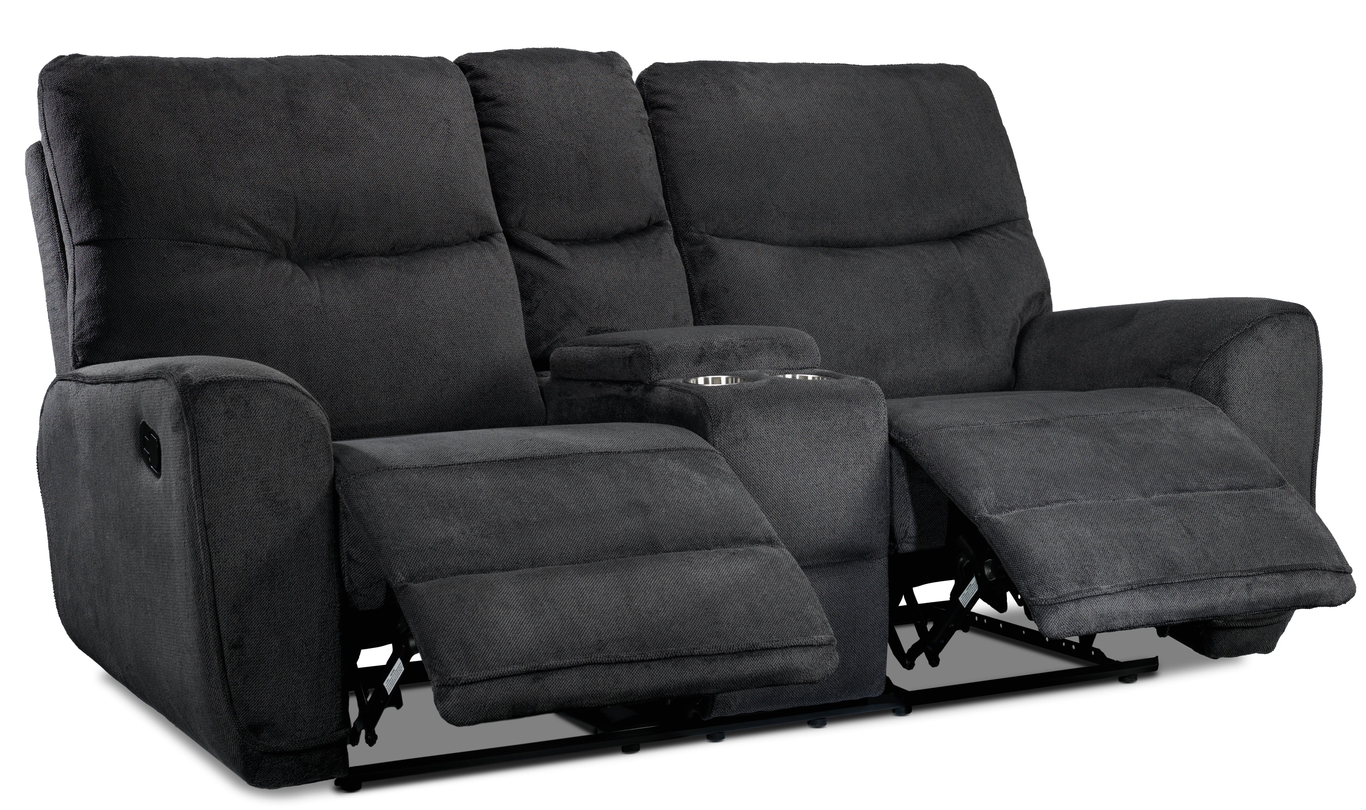 Fletcher Reclining Loveseat - Dark Grey