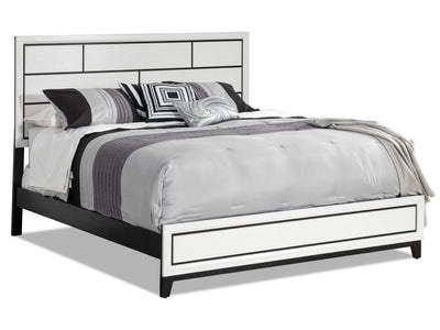 Fog 3-Piece Queen Bed - White, Black