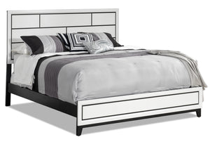 Fog 3-Piece Queen Bed - White, Black