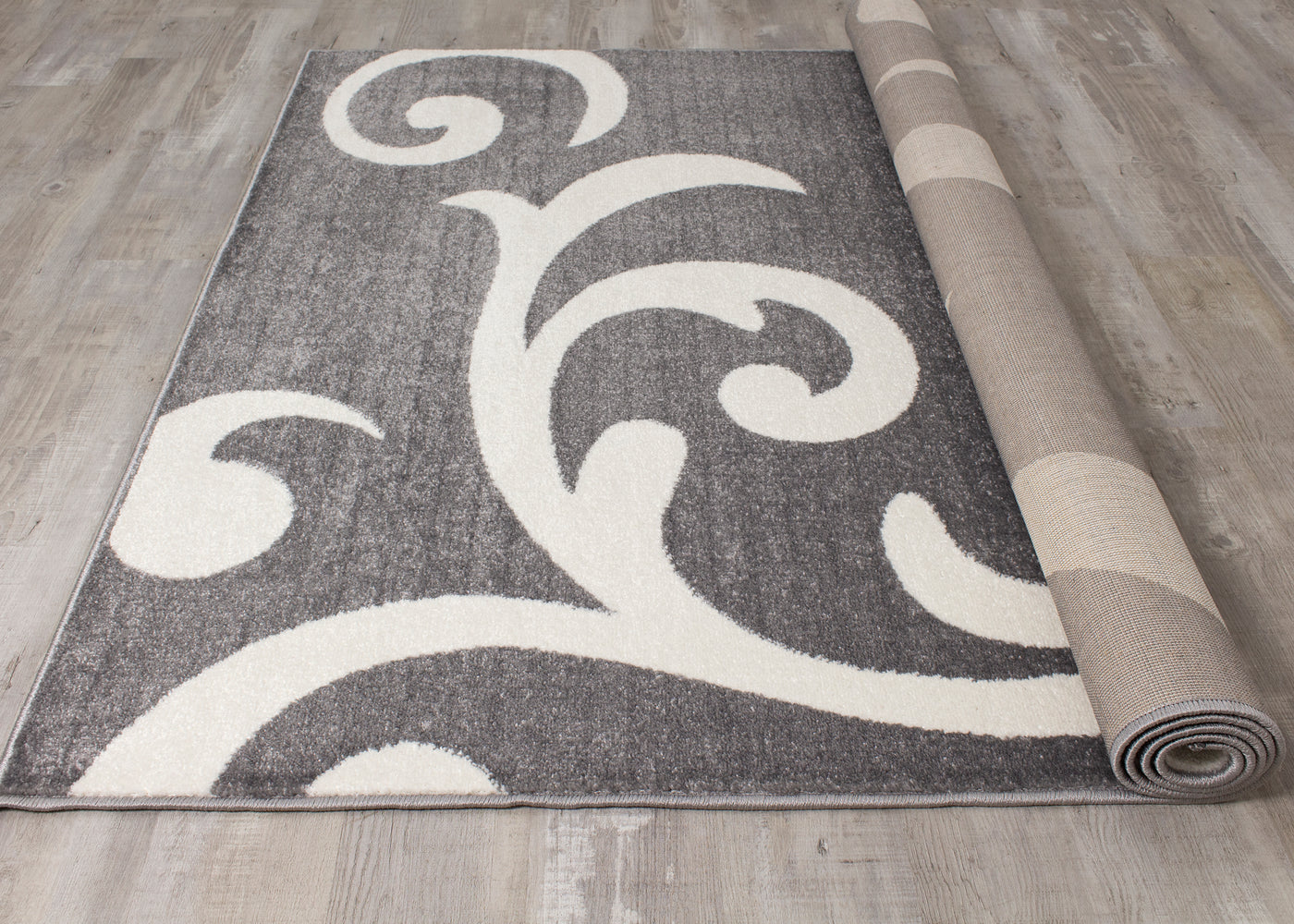 Century 5'3" x 7'7" Area Rug - Grey, White