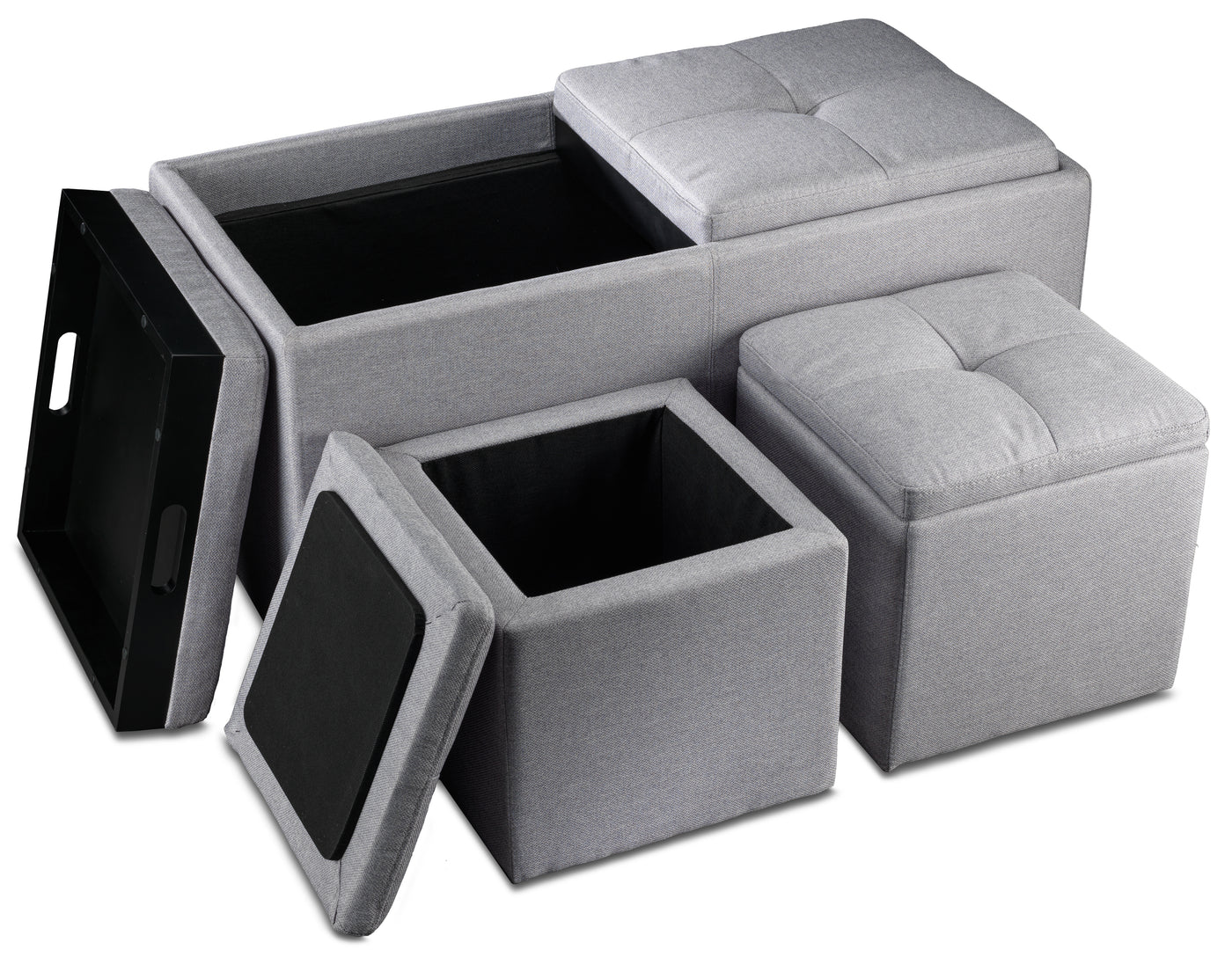 Malmo Ottoman - Light Grey