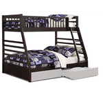 Starship Twin over Full Bunk Bed - Grey Espresso