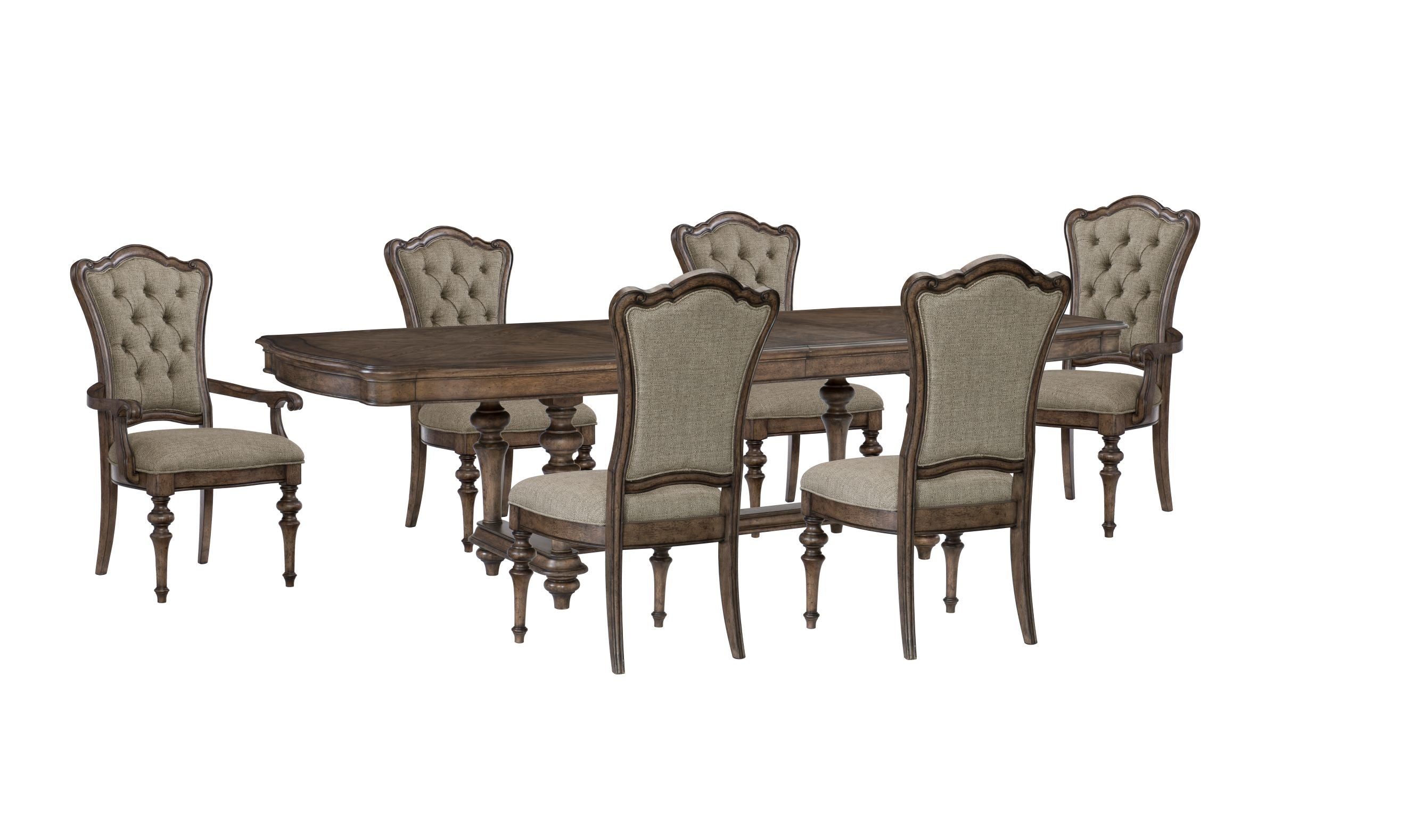 Andrea 7-Piece Extendable Dining Set - Brown
