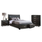Cinema 5-Piece King Storage Bedroom Package - Charcoal