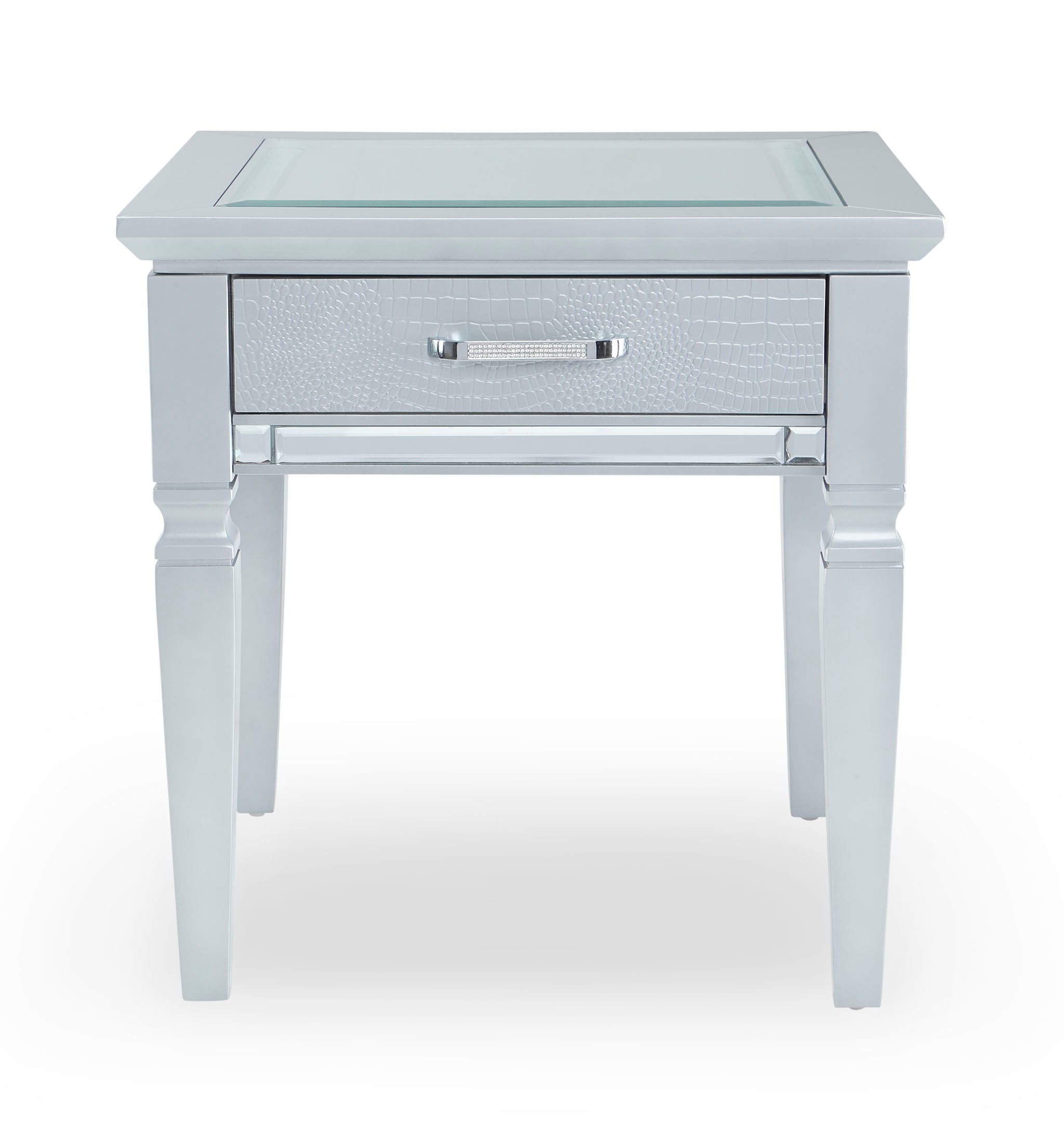 Allura End Table - Silver Grey