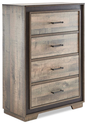 Orlando 4 Drawer Chest - Weathered Brown