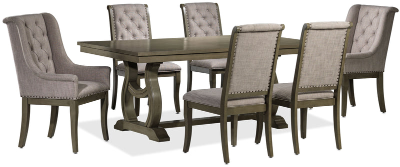 Cleopatra 7-Piece Extendable Dining Set Oak Leon's