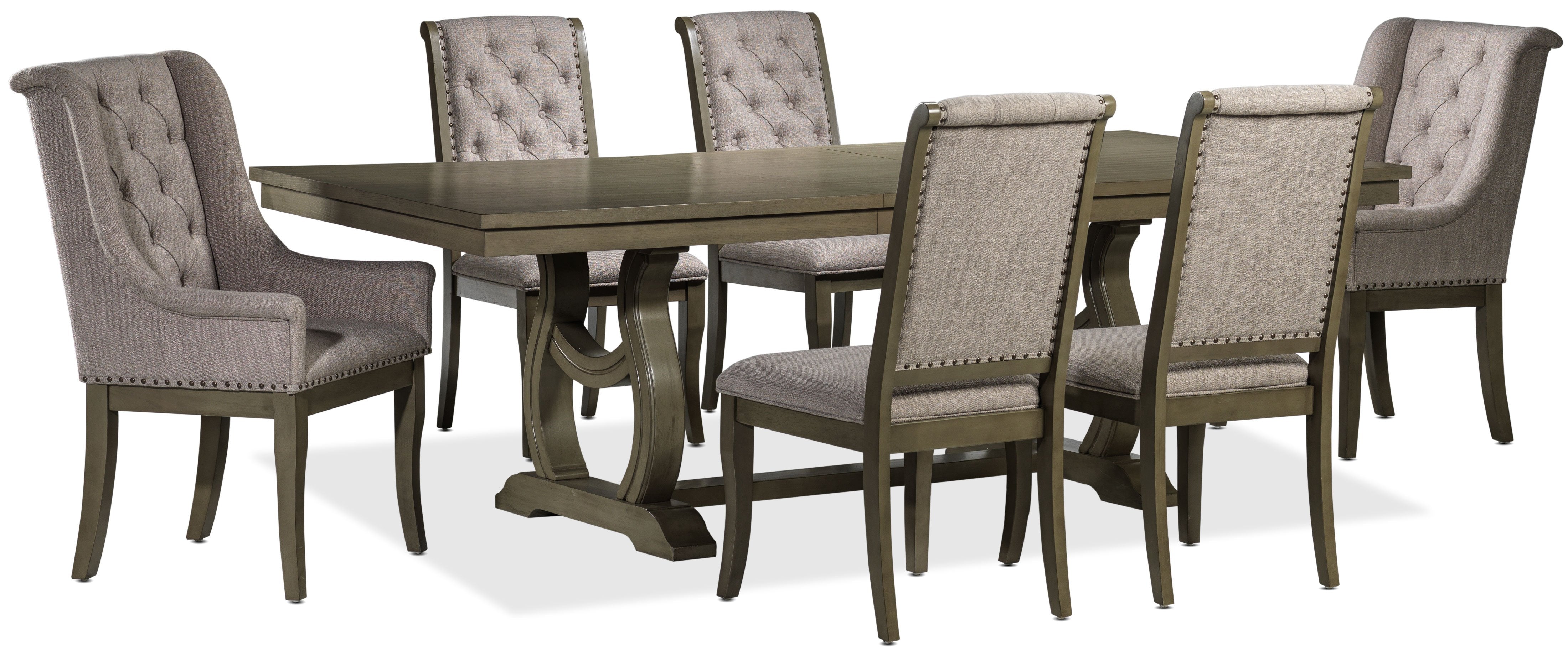 Cleopatra 7-Piece Extendable Dining Set - Oak