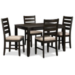 Hartford 5-Piece Dining Set - Dark Brown