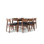 Lenard 7-Piece Extendable Dining Set - Walnut
