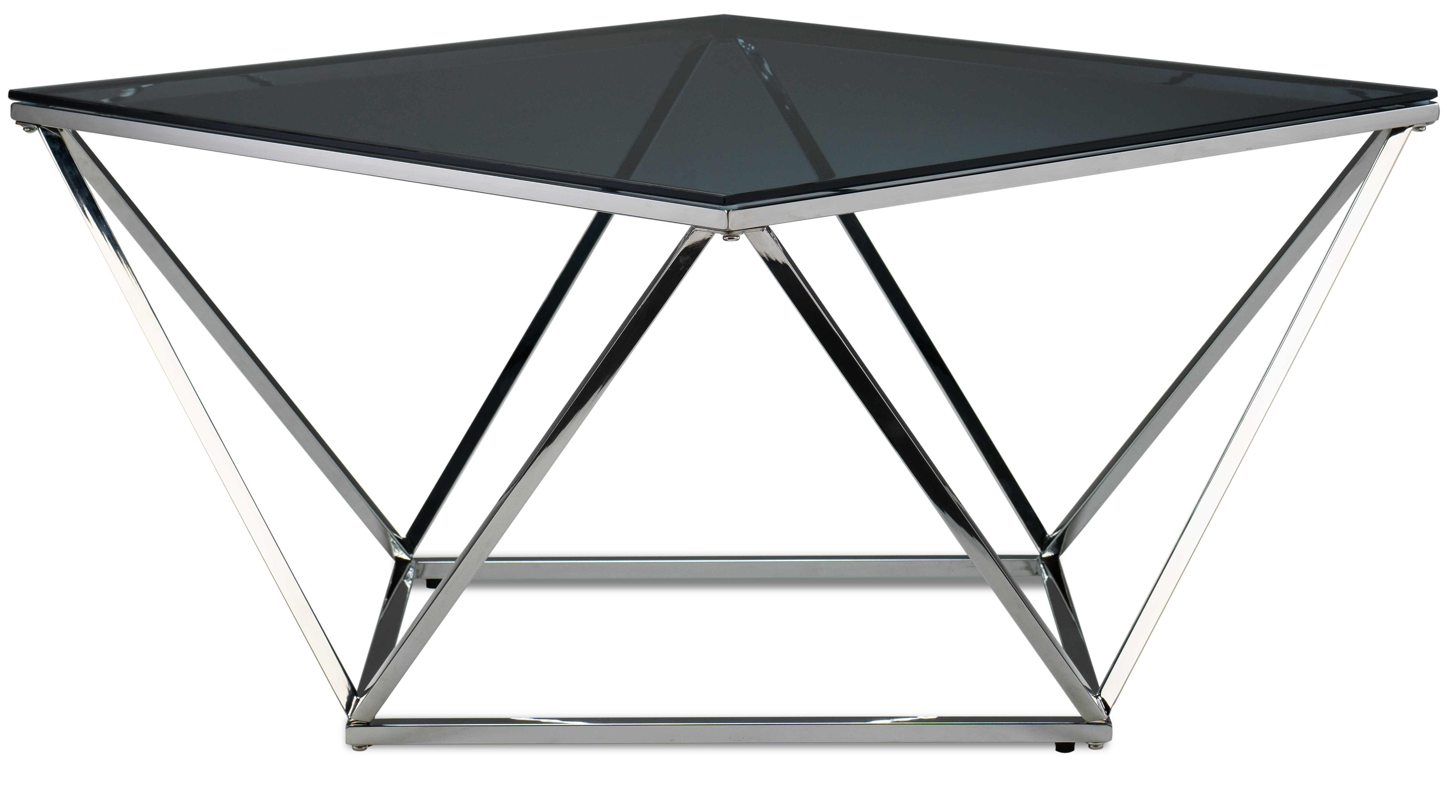 Skylar 31.5" Coffee Table - Silver and Black