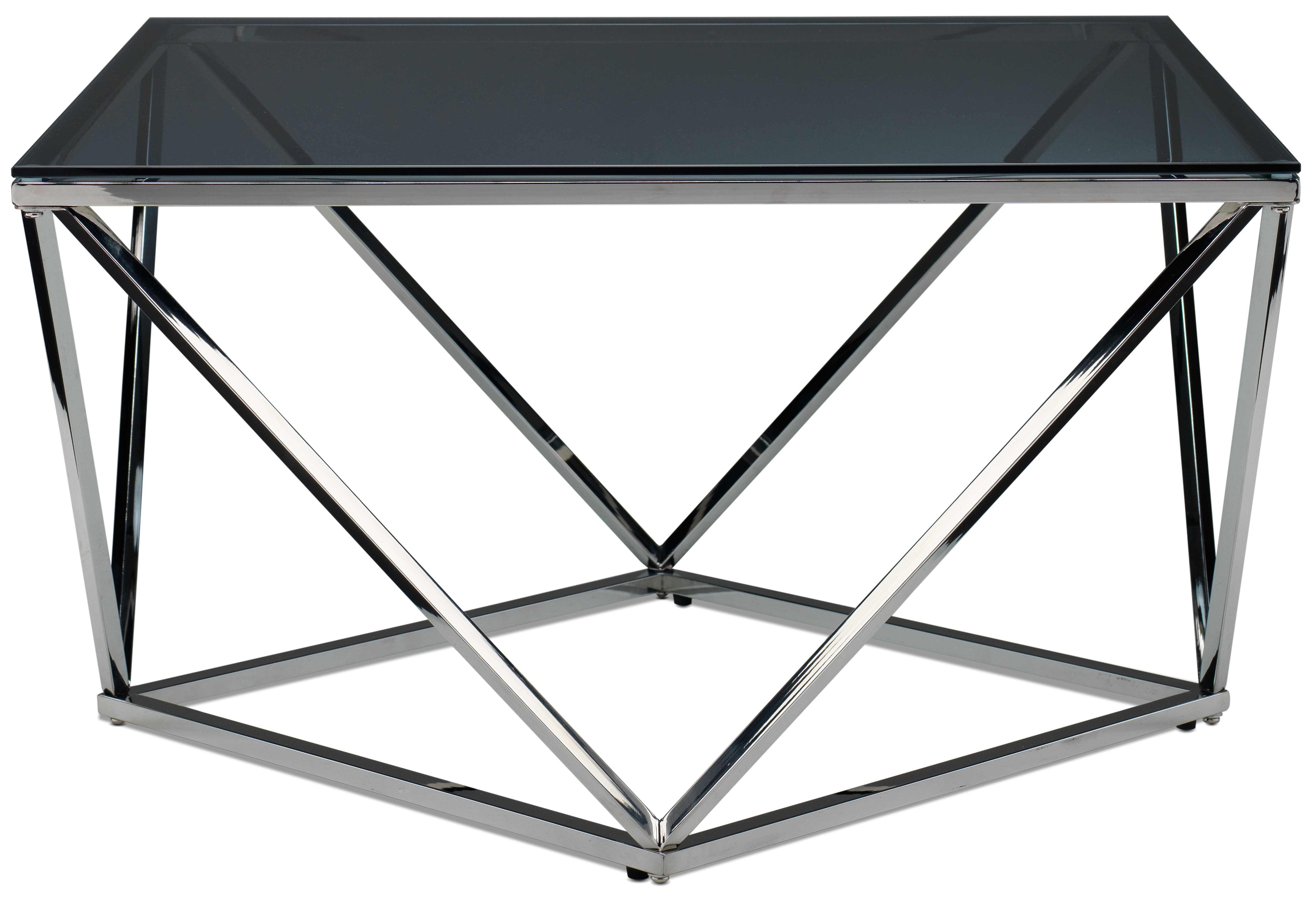 Skylar 31.5" Coffee Table - Silver and Black