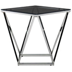 Skylar 19.75" End Table - Silver and Black