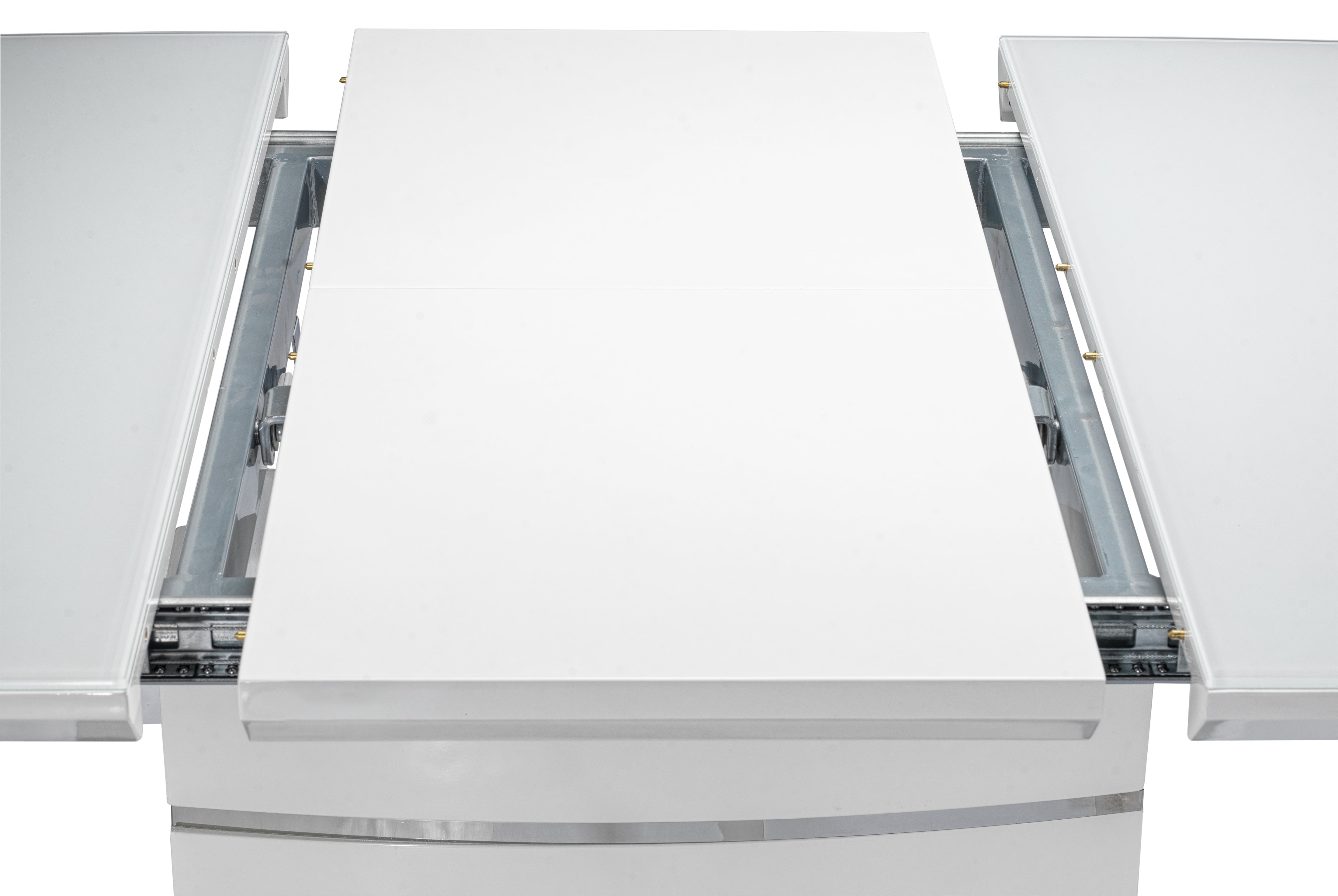 Danny 7-Piece Extendable Dining Set - White and Dark Grey