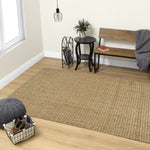 Jute 5'3" X 7'7" Basketweave Rug - Beige Area Rug