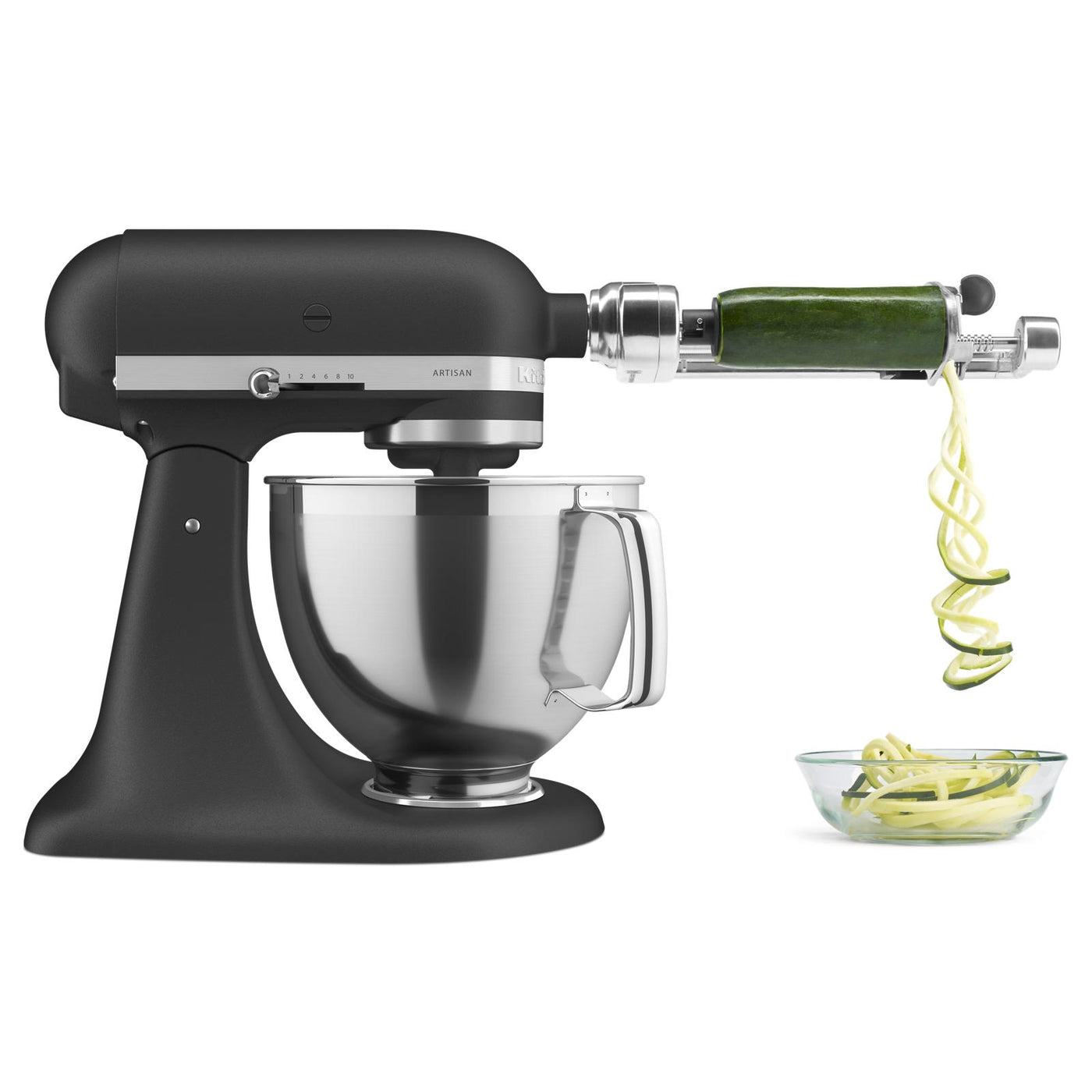 KitchenAid Imperial Black Artisan® Series Tilt-Head Stand Mixer with Premium Accessory Pack - KSM195PSBK