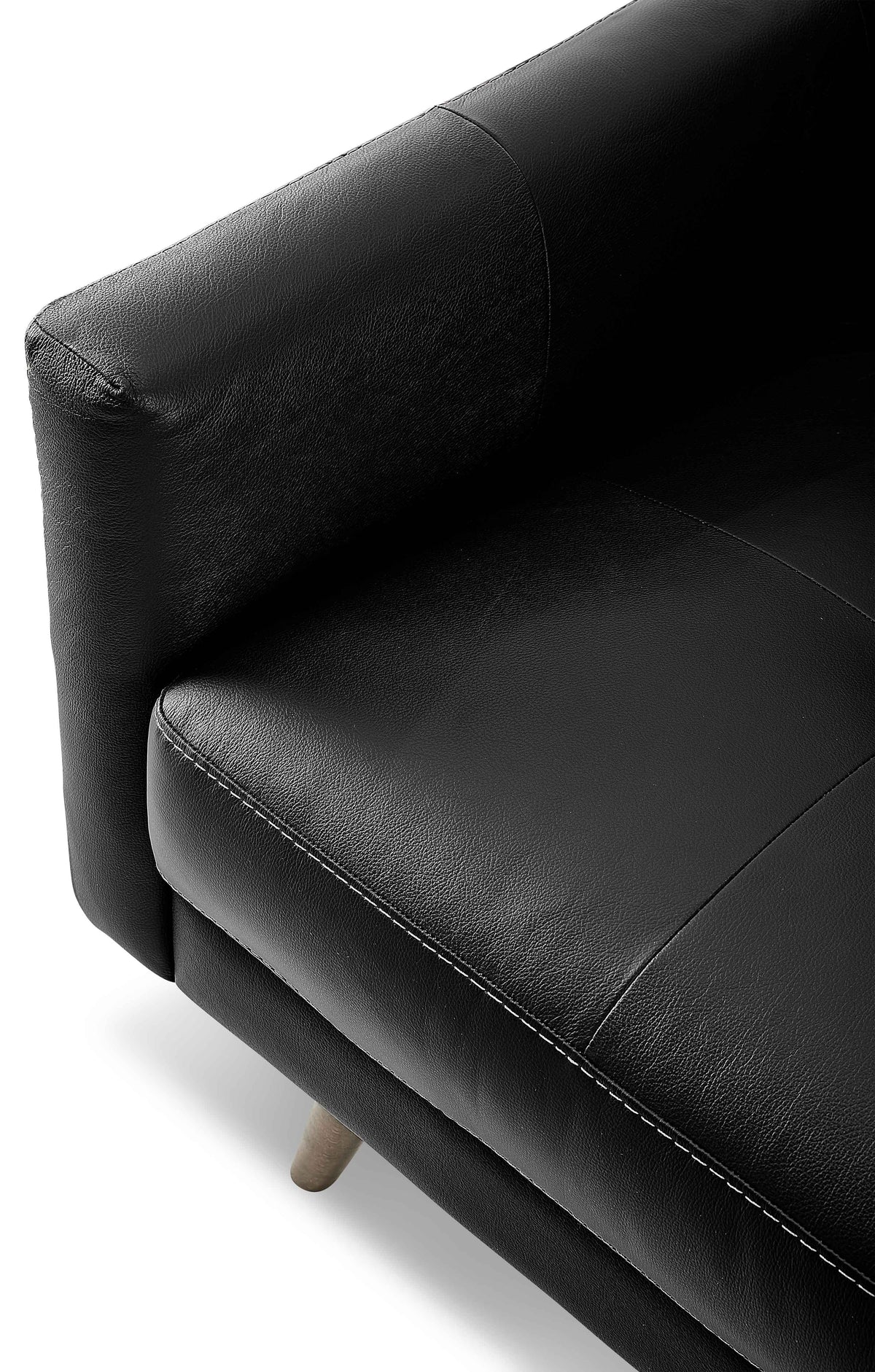 Giovanna Leather Sofa - Black