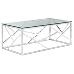 Lexie Coffee Table - Stainless Steel