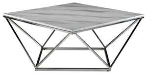 Lynn Coffee Table - Marble and Stainless Steel