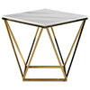 Lynn End Table - Marble and Gold
