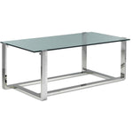 Sidney Coffee Table - Stainless Steel and Glass