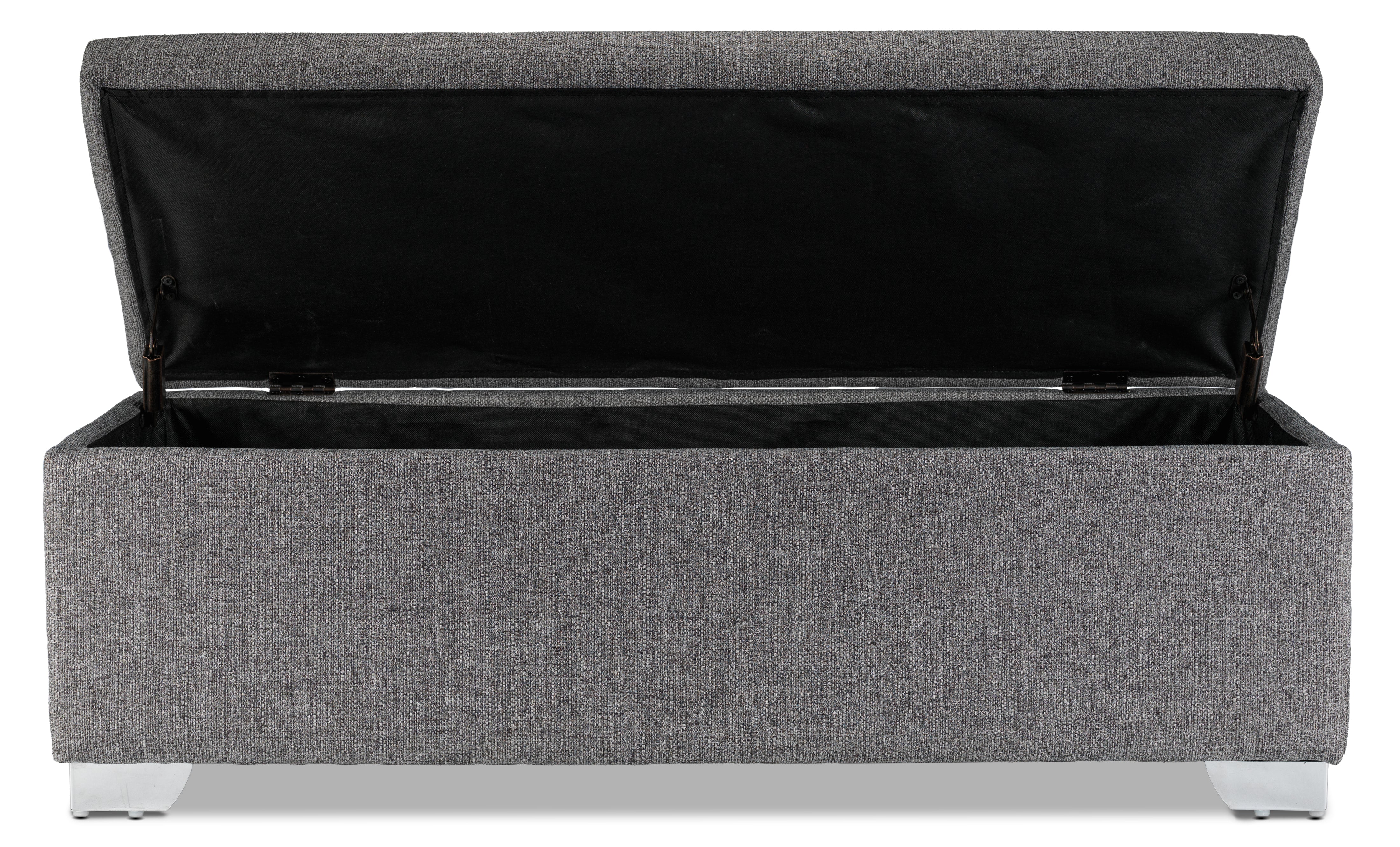 Amelio Ottoman - Dark Grey