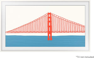 Samsung Modern White 55" Customizable Frame for 2021 The Frame TV - VG-SCFA55WTBZA