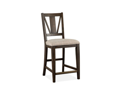 Westley Falls Counter Height Stool with Upholstered Seat - Brown
