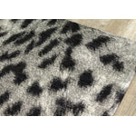 Kathy 5'1" X 7'7" Leopard Print Rug - Grey Black  Area Rug