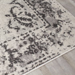 Converge 6'7" X 9'6" Distressed Traditional Rug - Grey Area Rug