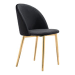 Nezh Elegant Dining Chair - Black/Gold - Set of 2