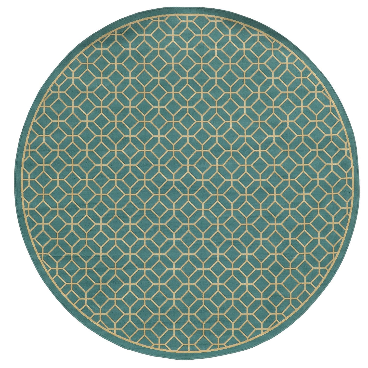 Calypso 4771E Lattice Indoor/Outdoor Area Rug (7'10" Round)