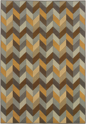 Ibiza 4902X Chevron Indoor/Outdoor Area Rug (5'3" x 7'6")