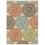 Castle 697J6 Floral Indoor/Outdoor Area Rug (6'7" x 9'6")